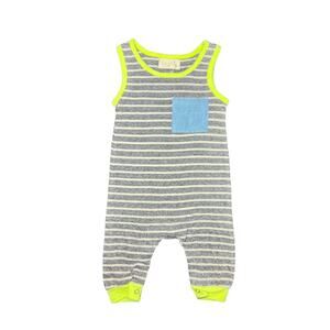 Miki Miette Boys Sleeveless Striped Romper 3M